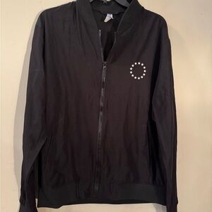 76ers Black Zip-Up Jacket with Star Design